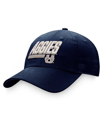 Men's Top of the World Navy Utah State Aggies Slice Adjustable Hat