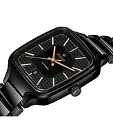 Rado Unisex Swiss Automatic True Square Black High-Tech Ceramic Bracelet Watch 38mm