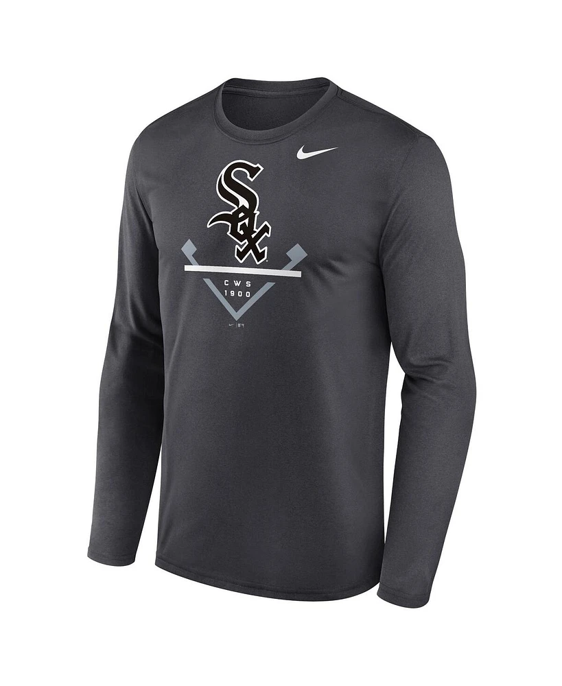 Men's Nike Anthracite Chicago White Sox Icon Legend Performance Long Sleeve T-shirt