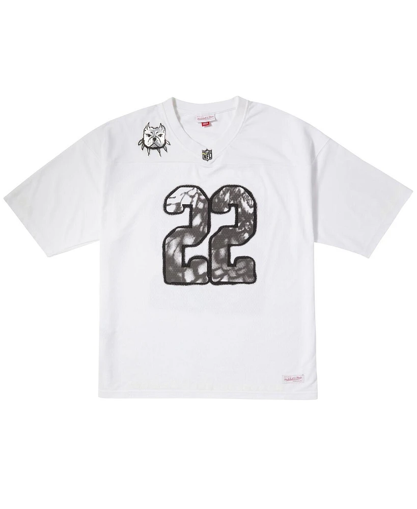 Men's Mitchell & Ness White Nfl Por La Cultura x Chito Limited Edition Jersey