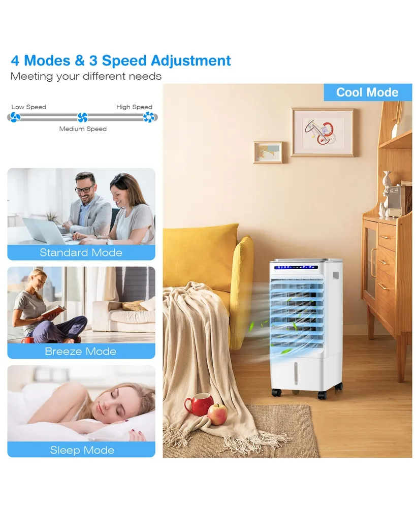3-in-1 Evaporative Air Cooler Portable Air Cooling Fan w/ Fan & Humidifier
