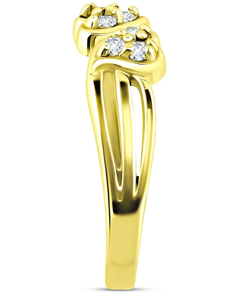 Giani Bernini Cubic Zirconia Double Heart Toe Ring, Created for Macy's