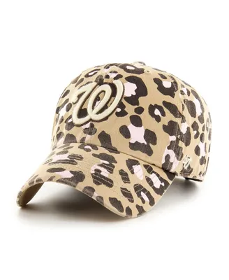 Women's '47 Brand Khaki Washington Nationals Bagheera Clean Up Adjustable Hat