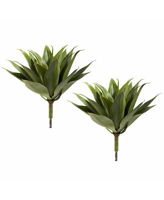 Nearly Natural 2-Pc. 17" Agave Succulent Artificial Plant Set