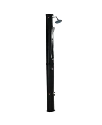 Outsunny Outdoor Solar-Powe Sding Shower with Temperature Adjustment