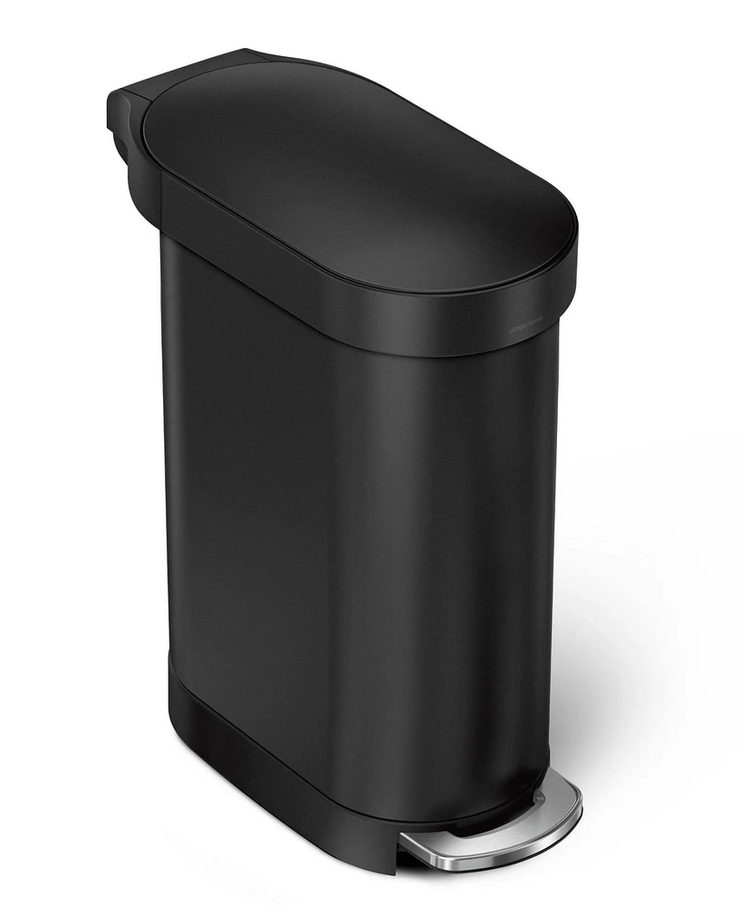 simplehuman 45 Liter Slim Kitchen Trash Can with Liner Pocket