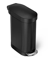 simplehuman 45 Liter Slim Kitchen Trash Can with Liner Pocket