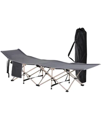 Outsunny Folding Camping Cot, Outdoor Portable Camping Sleeping Bed,
