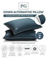 Pillow Guy MicronOne Down Alternative Stomach Sleeper Soft 2-Pack Pillows