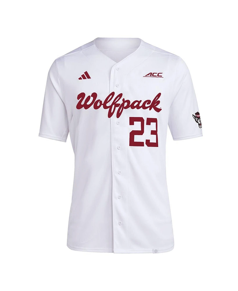 Men's adidas #23 White Nc State Wolfpack Team Baseball Jersey