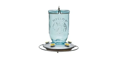 Woodstream Corp Perky Pet 785 32 Oz Capacity Blue Mason Jar Hummingbird Feeder