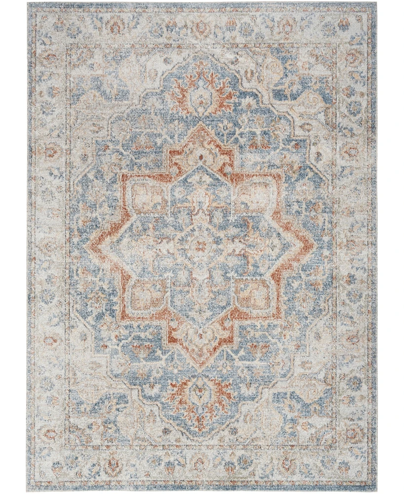Nourison Home Astra Machine Washable ASW12 5'3" x 7' Area Rug