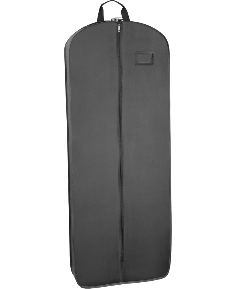 WallyBags 60" Premium Tri-Fold Travel Garment Bag with Pocket and Mrs. Embroidery - Black
