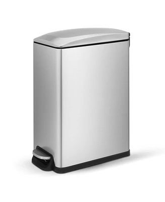 12 Gal/ 45 Liter Slim Stainless Steel Step-on kitchen Trash Can