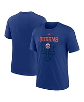 Men's Nike Royal New York Mets Rewind Retro Tri-Blend T-shirt