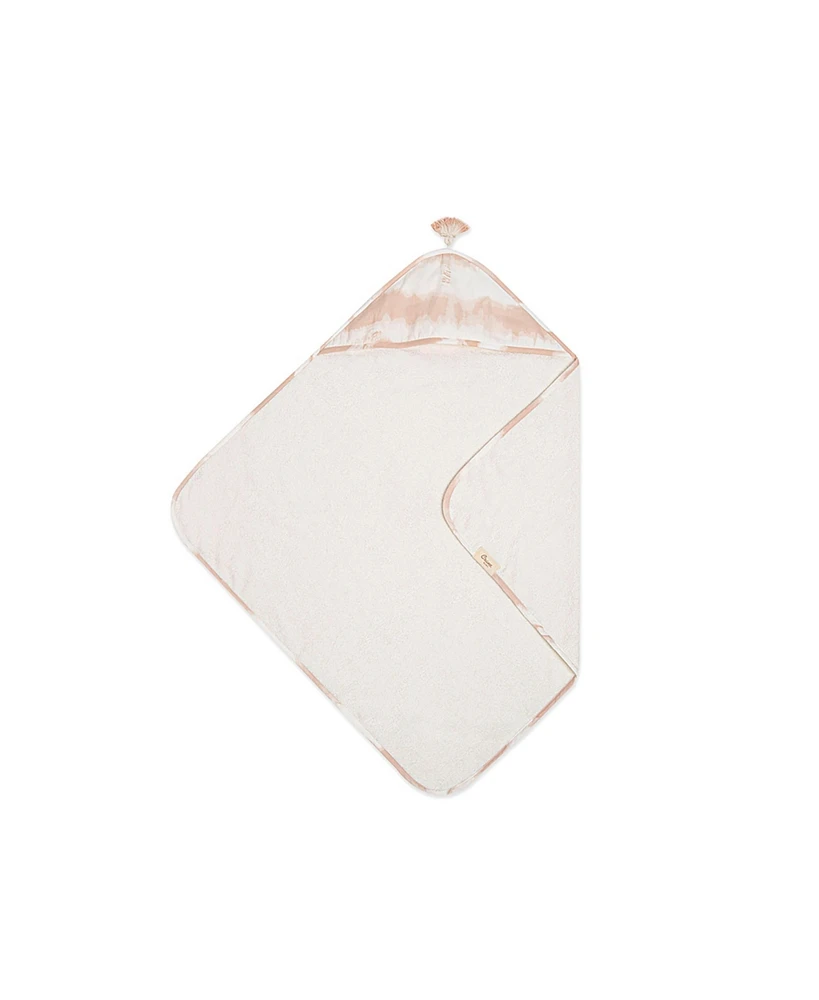 Crane Baby Baby Girls Parker Cotton Neutral Hooded Bath Towel