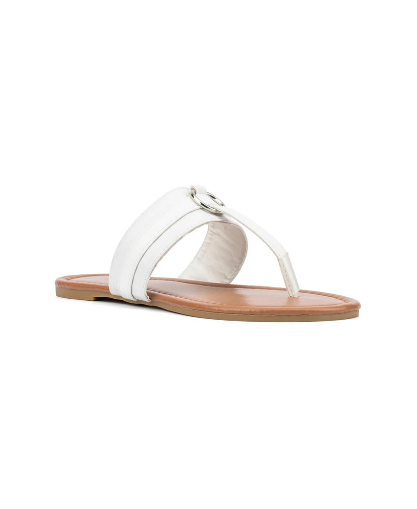New York & Company Women's Julianna T-Strap Ring Sandal