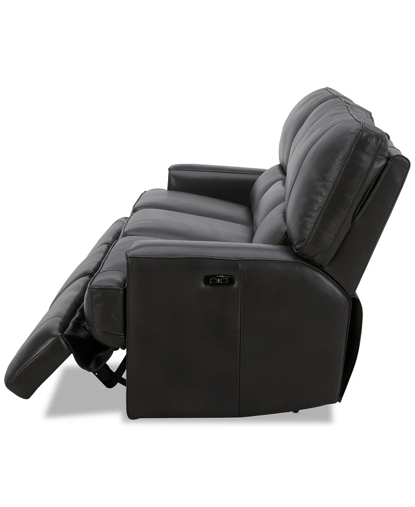 Closeout! Binardo 118" 3 Pc Zero Gravity Leather Sectional with 3 Power Recliners, Created for Macy's