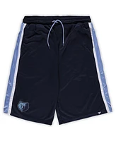 Men's Fanatics Navy Memphis Grizzlies Big and Tall Referee Iconic Mesh Shorts