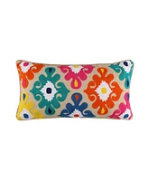 Levtex Fantasia Boho Crewel Stitch Decorative Pillow, 12" x 24"