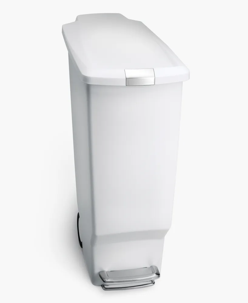 simplehuman 40 Liter Plastic Slim Rectangular Step Kitchen Trash Can