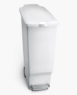 simplehuman 40 Liter Plastic Slim Rectangular Step Kitchen Trash Can