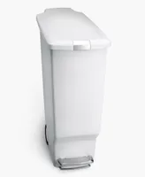 simplehuman 40 Liter Plastic Slim Rectangular Step Kitchen Trash Can