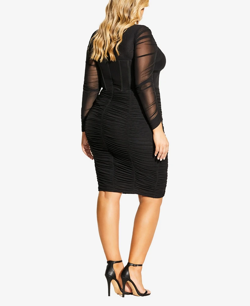 City Chic Plus Sexy Bustier Dress
