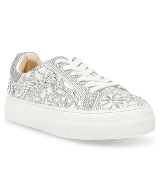Betsey Johnson Women's Reily Rhinestone Platform Sneakers