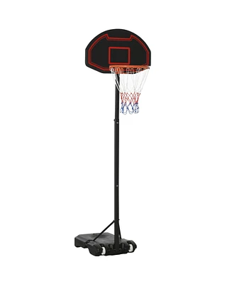 Soozier Height Adjustable Portable Basketball System w/ 29'' Backboard, Wheels