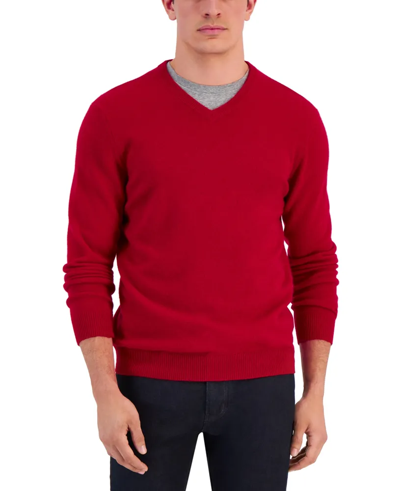 Club Room Men's V-Neck Cashmere Sweater
