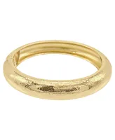 Adornia 14K Gold Plated Texturized Bangle