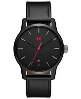 Mvmt Men's Classic Ii Black Leather Strap Watch 44mm