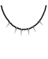 Beaded Spike Necklace / Black
