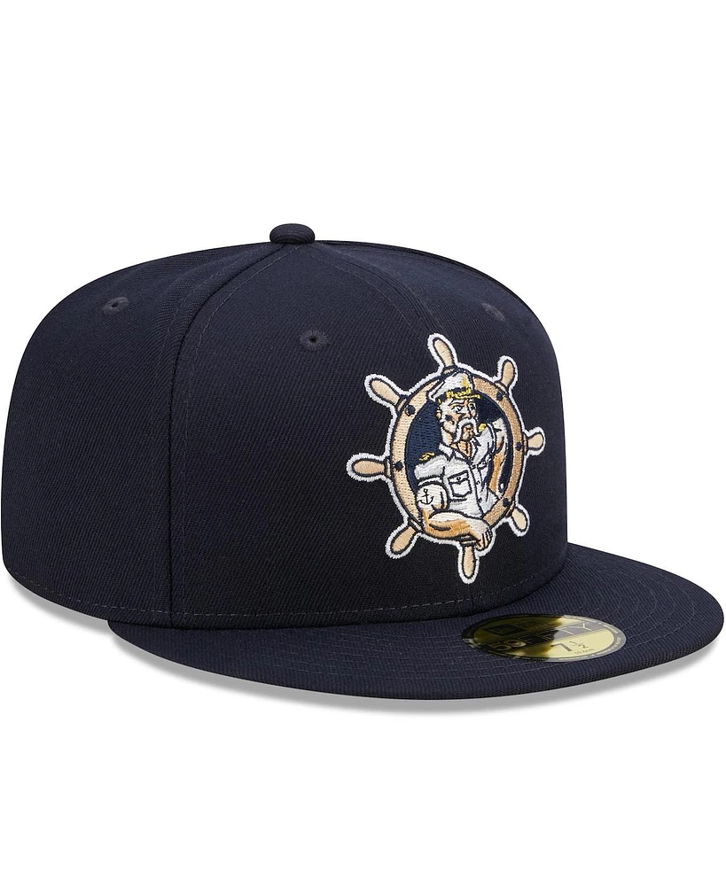 Men's New Era Navy Lake County Captains Marvel x Minor League 59FIFTY Fitted Hat