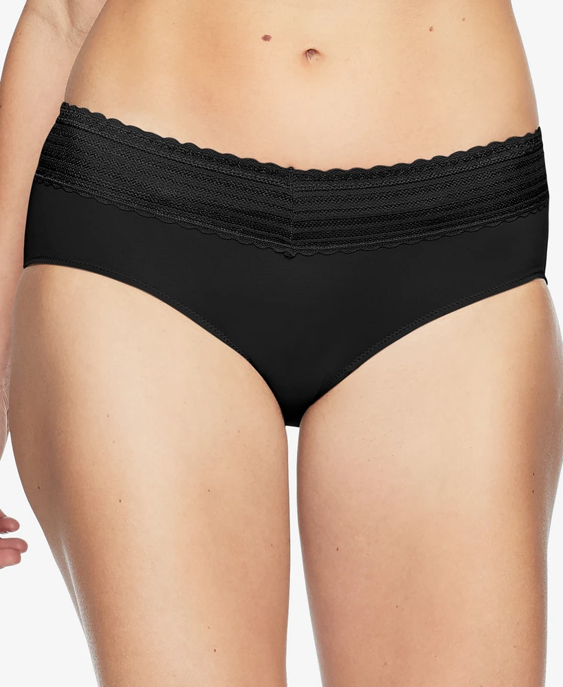 Warners No Pinching, Problems Dig-Free Comfort Waist with Lace Microfiber Hipster 5609J