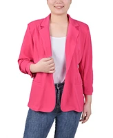 Ny Collection Women's 3/4 Sleeve Scuba Crepe Jacket