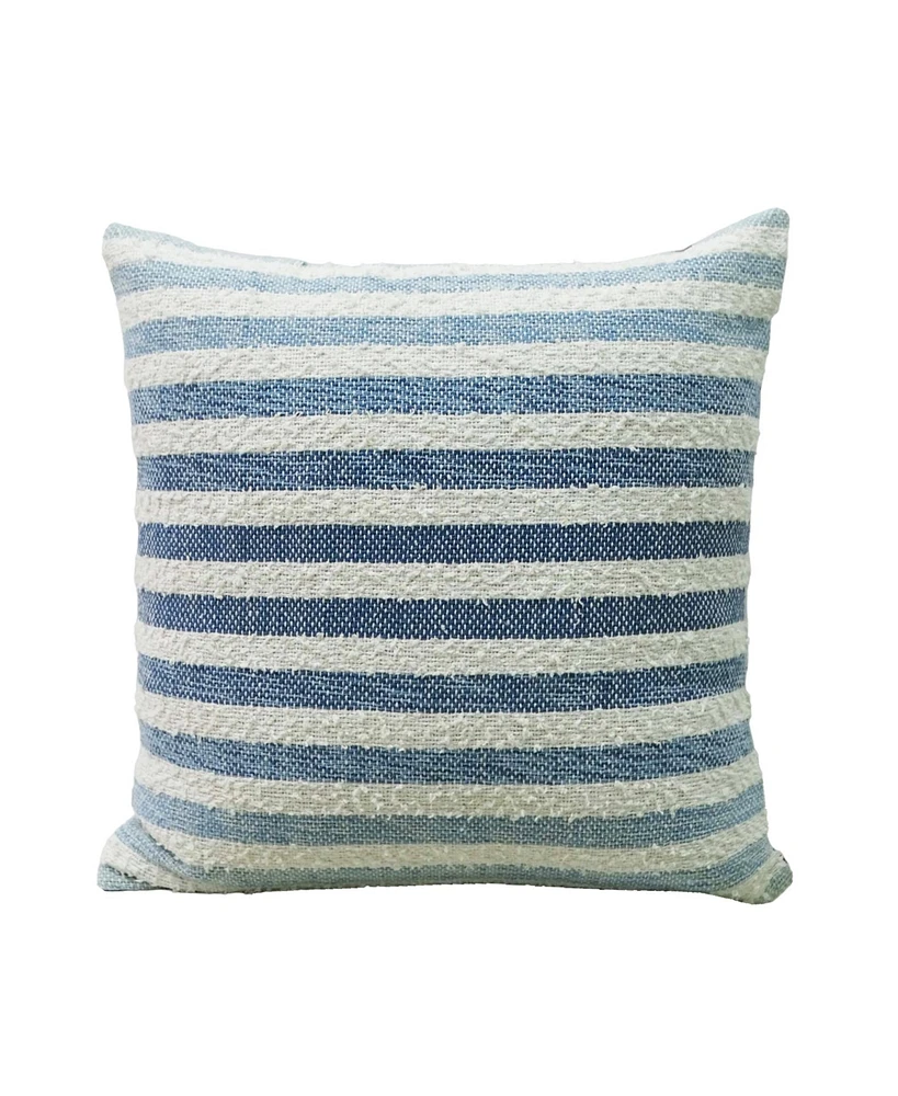 Vibhsa Linden Street 100% Cotton Ombre Textured Stripe Decorative Pillow, 20" x 20"