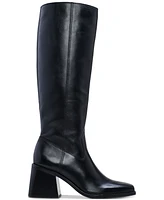 Vince Camuto Womens's Sangeti Snip-Toe Block-Heel Extra Wide-Calf Knee-High Boots