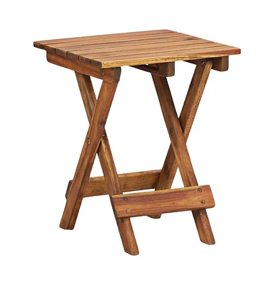 Plant Stand 11.8"x11.8"x15" Solid Acacia Wood