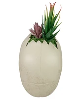 8.75" Led Lighted Succulent Halloween Skull Planter