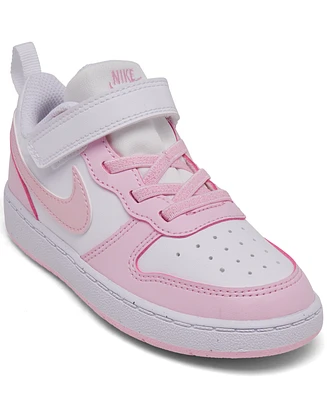 Nike Toddler Girls Court Borough Low Recraft Adjustable Strap Casual Sneakers from Finish Line