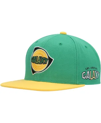 Men's Mitchell & Ness Green La Galaxy Throwback Logo Snapback Hat