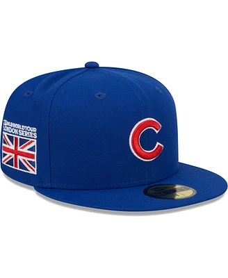 Men's New Era Royal Chicago Cubs 2023 Mlb World Tour: London Series Flag 59FIFTY Fitted Hat