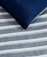 Nautica Heathered Block Reversible 3 Piece Comforter Set, Full/Queen