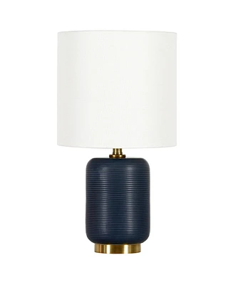 Hudson & Canal Lambert 15" Linen Shade Tall Ceramic Mini Lamp