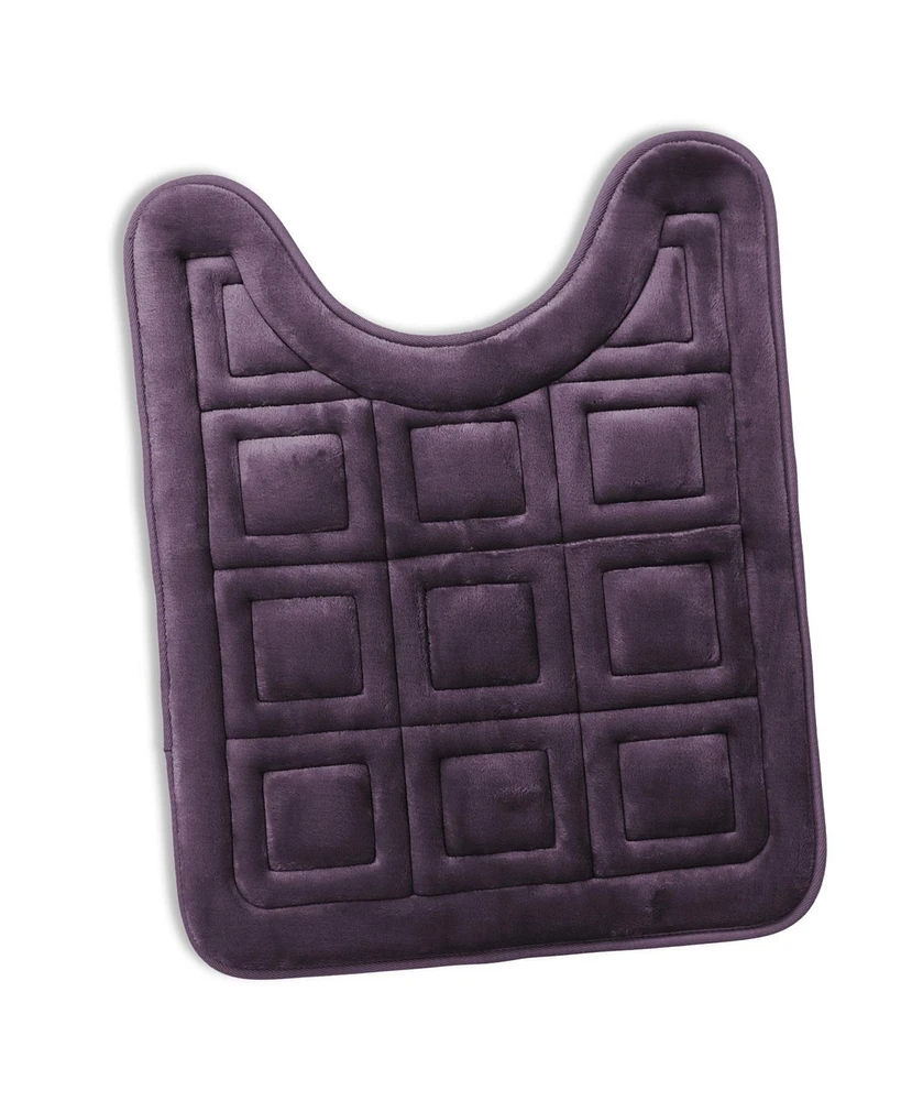 Ultra Soft Non-Slip Plush Memory Foam Bath Rug - Contour 24"x20" Waffle Design
