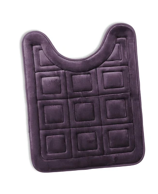 Ultra Soft Non-Slip Plush Memory Foam Bath Rug - Contour 24"x20" Waffle Design