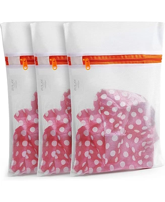 Zulay Kitchen 3 Pack Mesh Laundry Bags for Delicates - Reusable Mesh Laundry Bags for Washing Machine