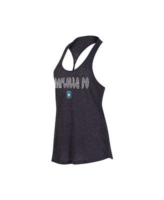 Women's Concepts Sport Heather Charcoal Charlotte Fc Radiant Twist Back Scoop Neck Tank Top
